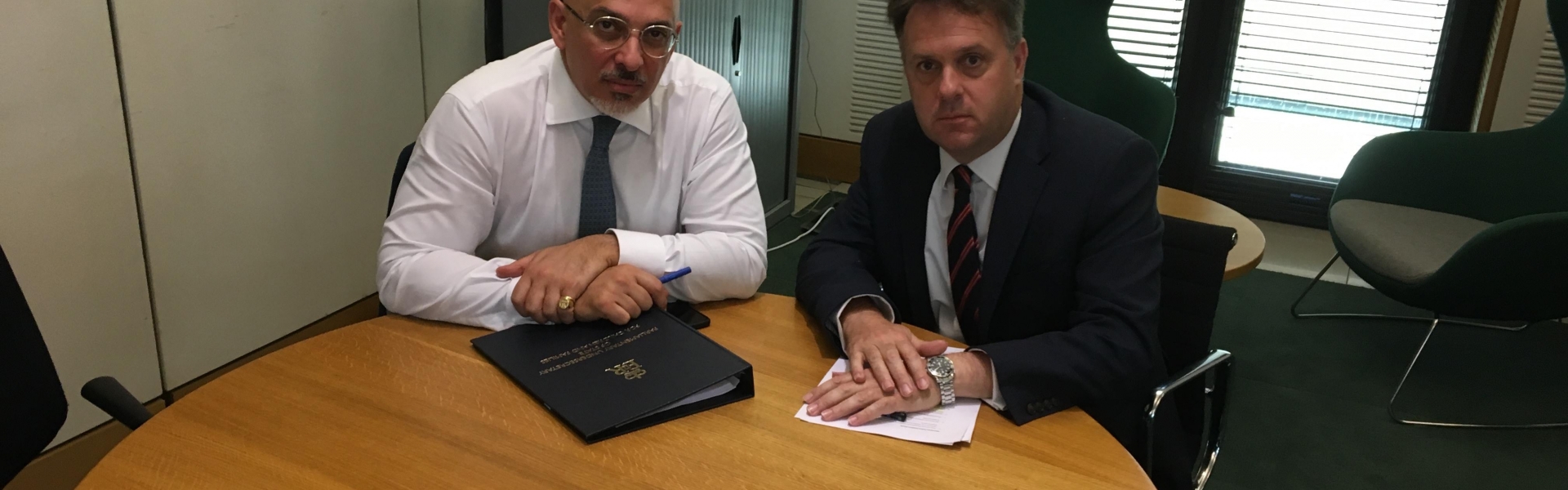 Julian meets with Education Minister Nadhim Zahawi