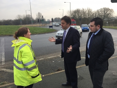 Julian Sturdy at Hopegrove roundabout