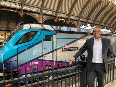 James Cleverly New TransPennine Express Train